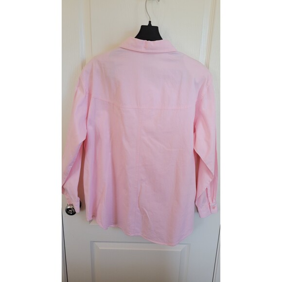R&K Originals Pink Lace Button Down Shirt - Picture 2 of 3